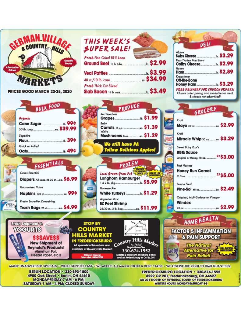 Weekly Specials March 23-28 - German Village Market